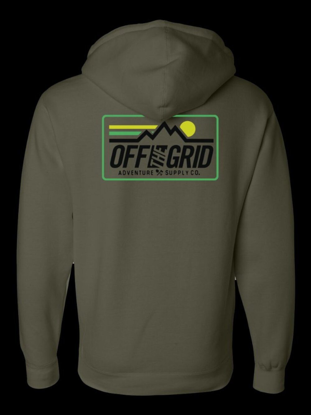 Off The Grid Surplus Dawn Rising Hoodie - Military Green